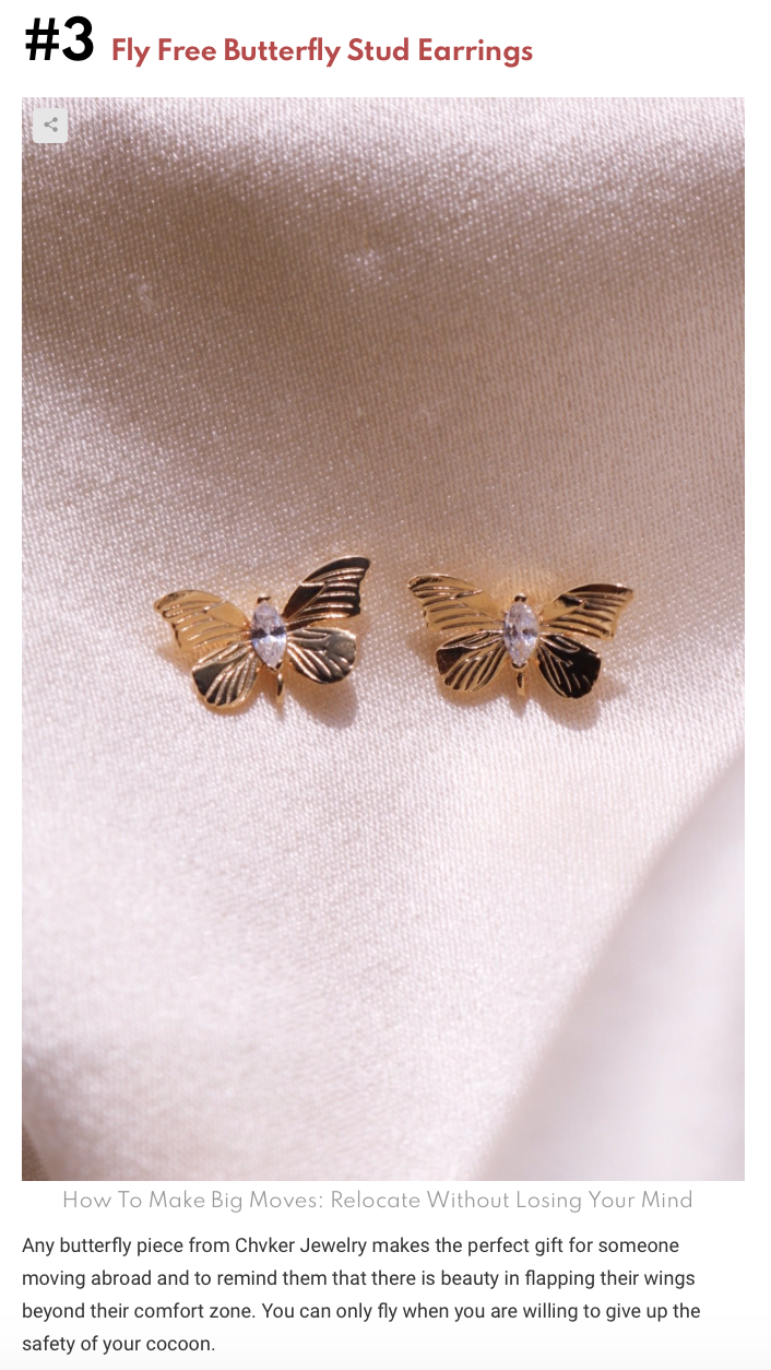 Chvker butterfly store earrings