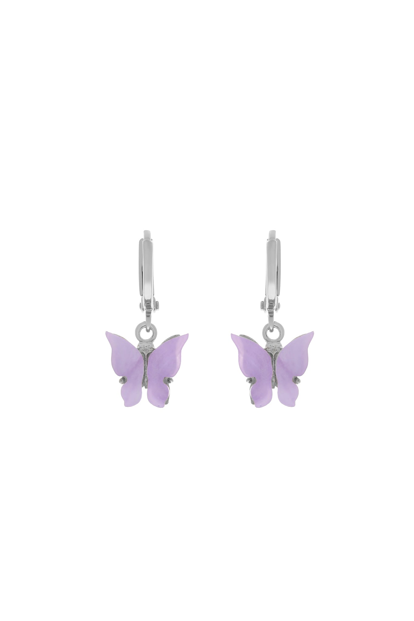 Lavender butterfly store earrings