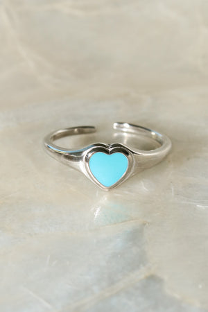 Blue Chã RI Heart Vermeil Ring | Chvker Jewelry 5